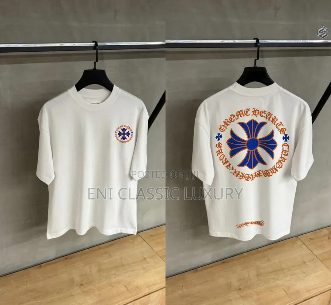 High Quality Luxury Men's Round Neck Chrome Heart Best Quality