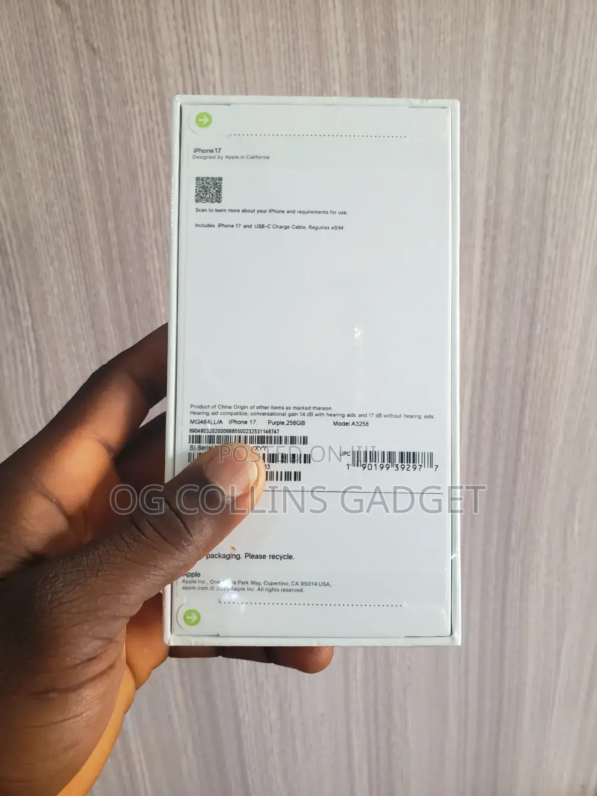 New Apple iPhone 17 256 GB Purple