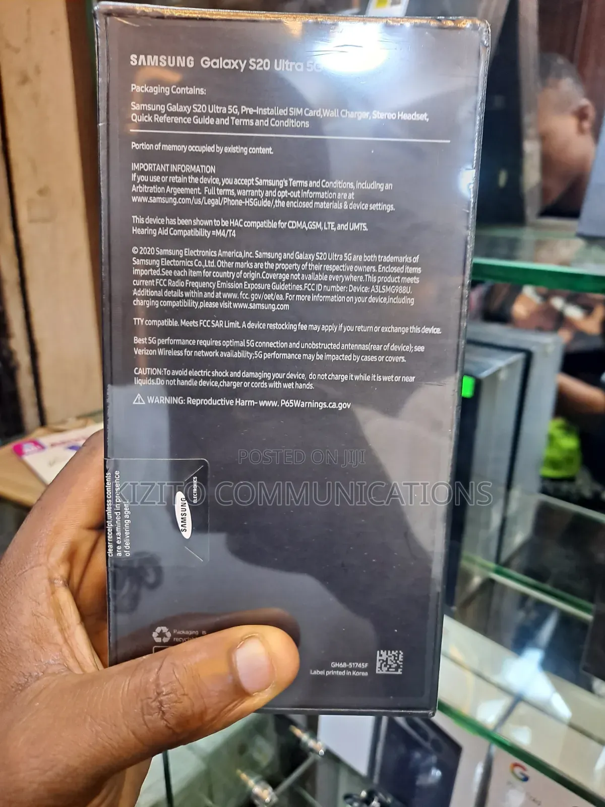 New Samsung Galaxy S20 Ultra 5G 128 GB Black
