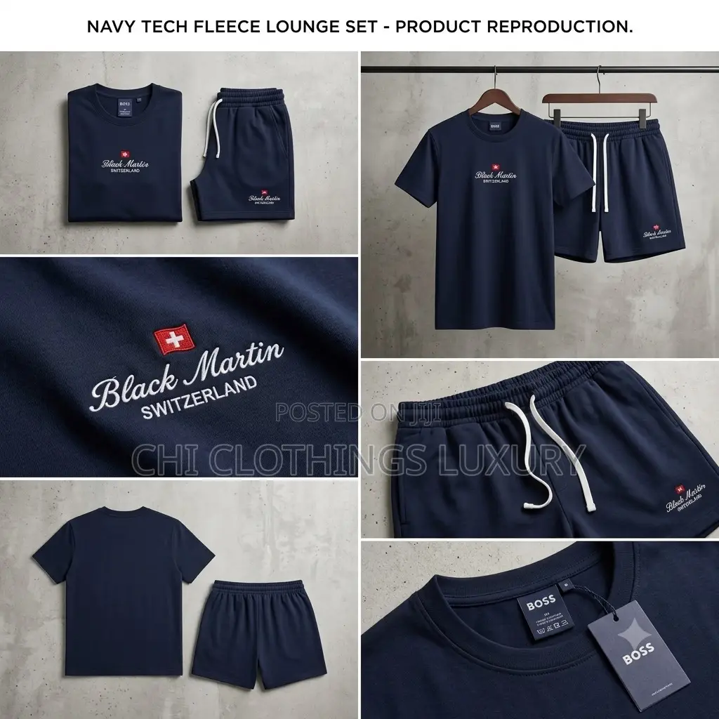 Women’S Casual 2-Piece T-Shirt Shorts Set – Navy Blue