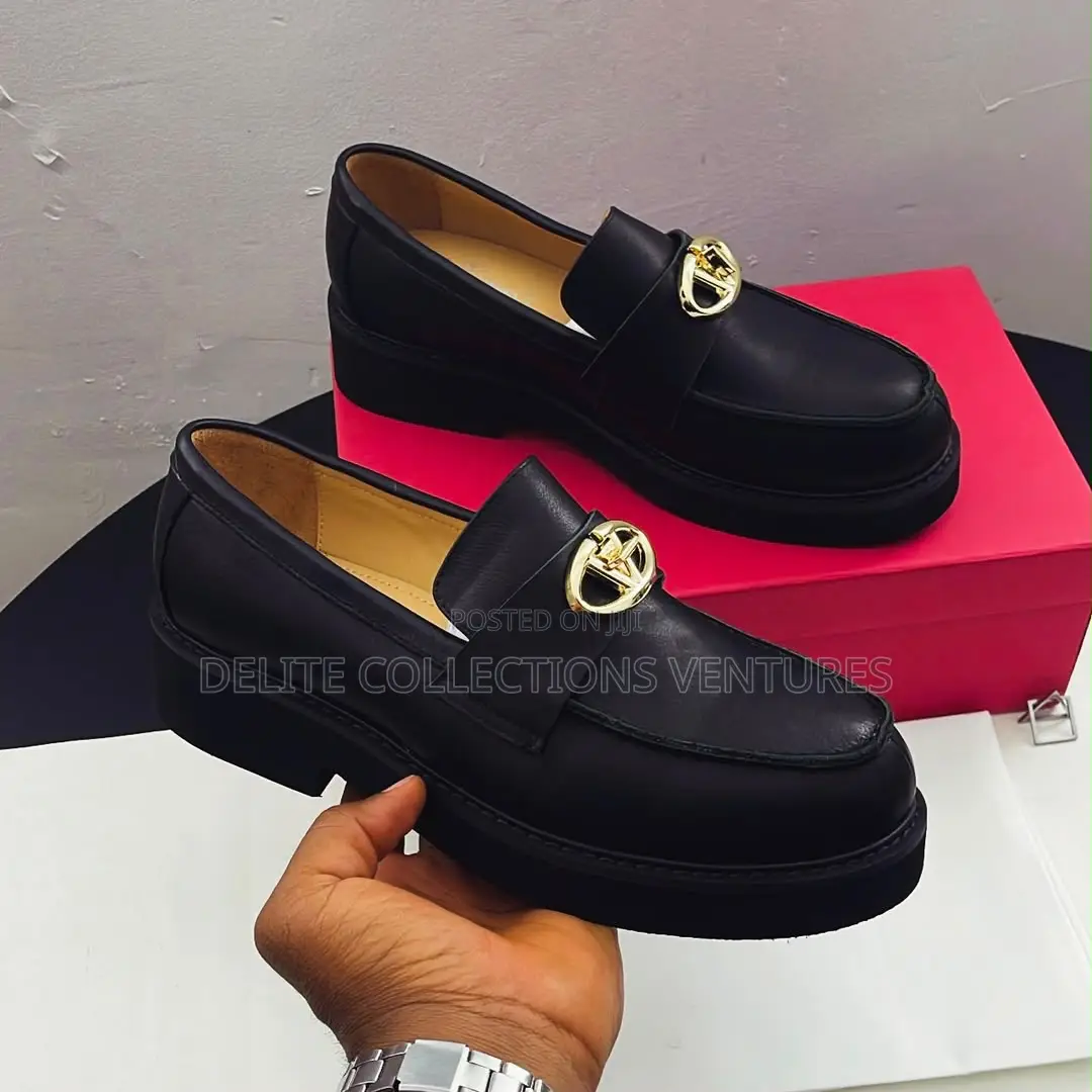 Valentino Garavani Calf Leather Slip on Shoe With v-Logo