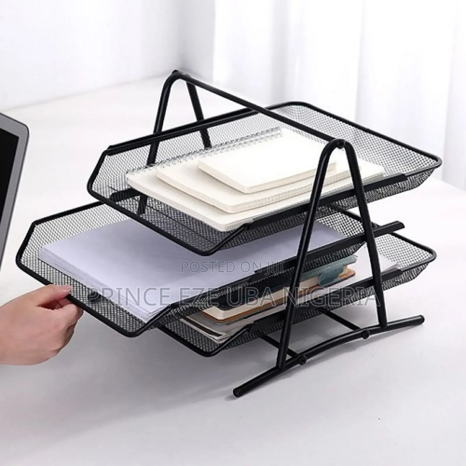 3-tier Metal Mesh Desk Organizer