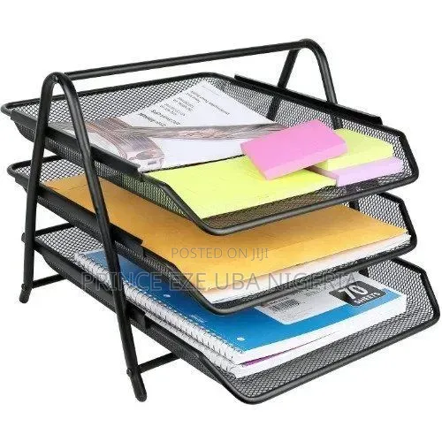 3-tier Metal Mesh Desk Organizer