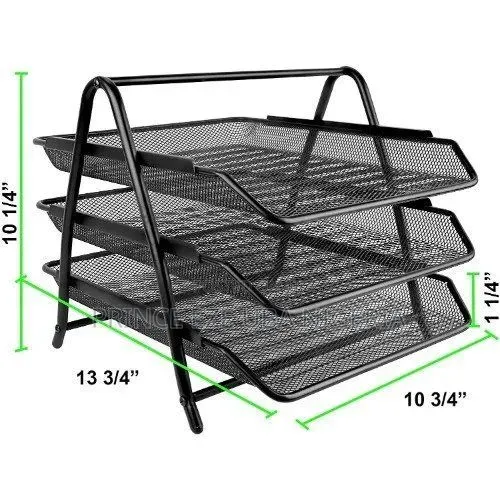 3-tier Metal Mesh Desk Organizer