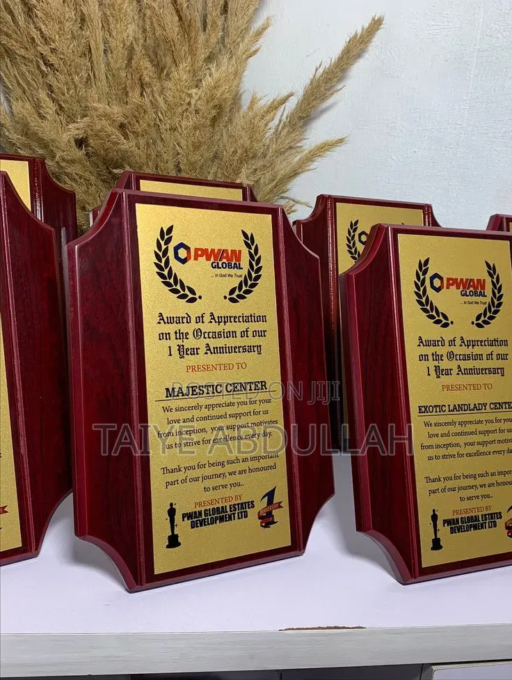 Wooden Plaque Award