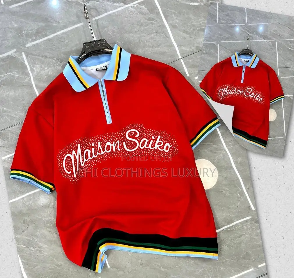 Men’S Premium Half-Zip Polo Shirt – Maison Saiko
