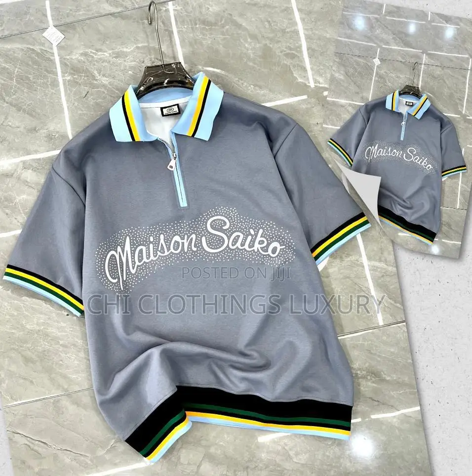 Men’S Premium Half-Zip Polo Shirt – Maison Saiko