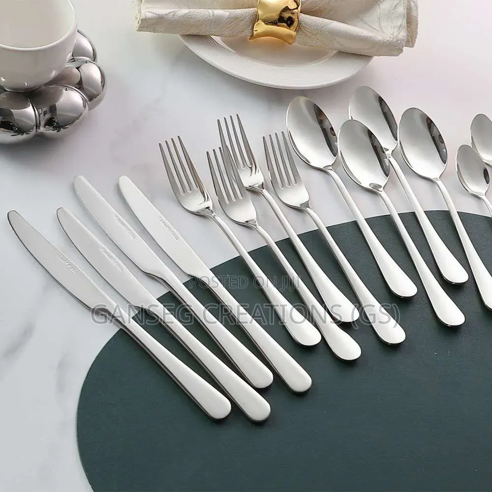 Luxury 24-Piece Egg-Shaped Cutlery Set – Gold Silver Variants