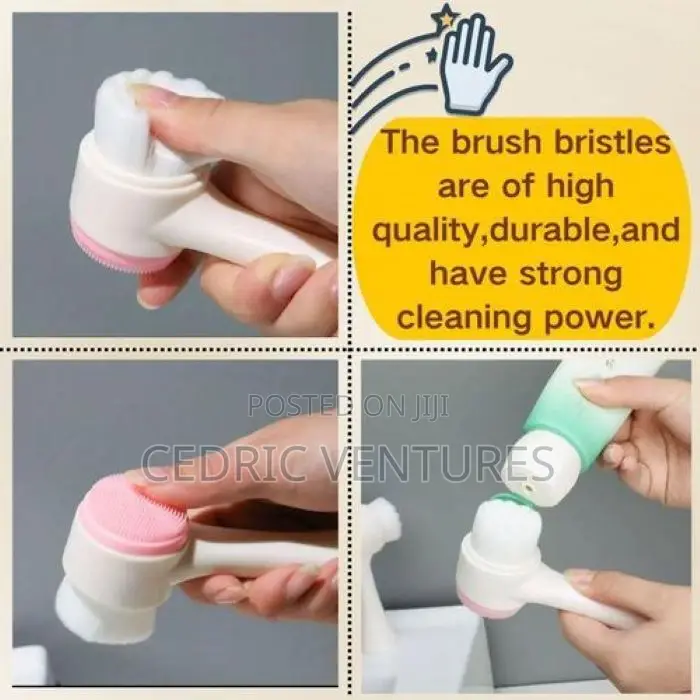 Manual Double-Sided Face Cleansing Brush Silicone