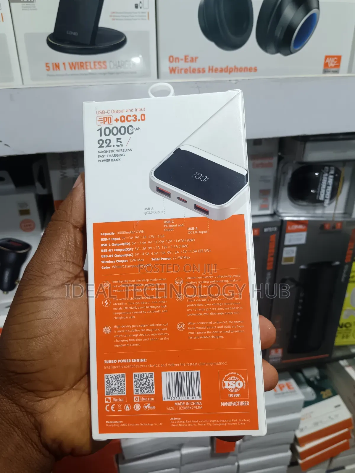 Ldnio Magnetic Wireless Power Bank 10000mah Pq12