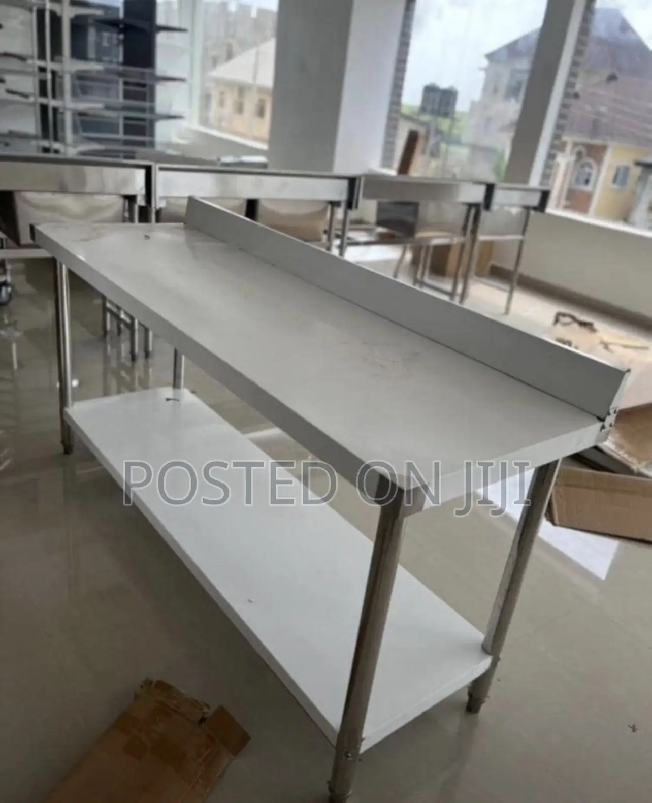 Heavy-Duty 5ft Stainless Steel Work Table With Backsplash