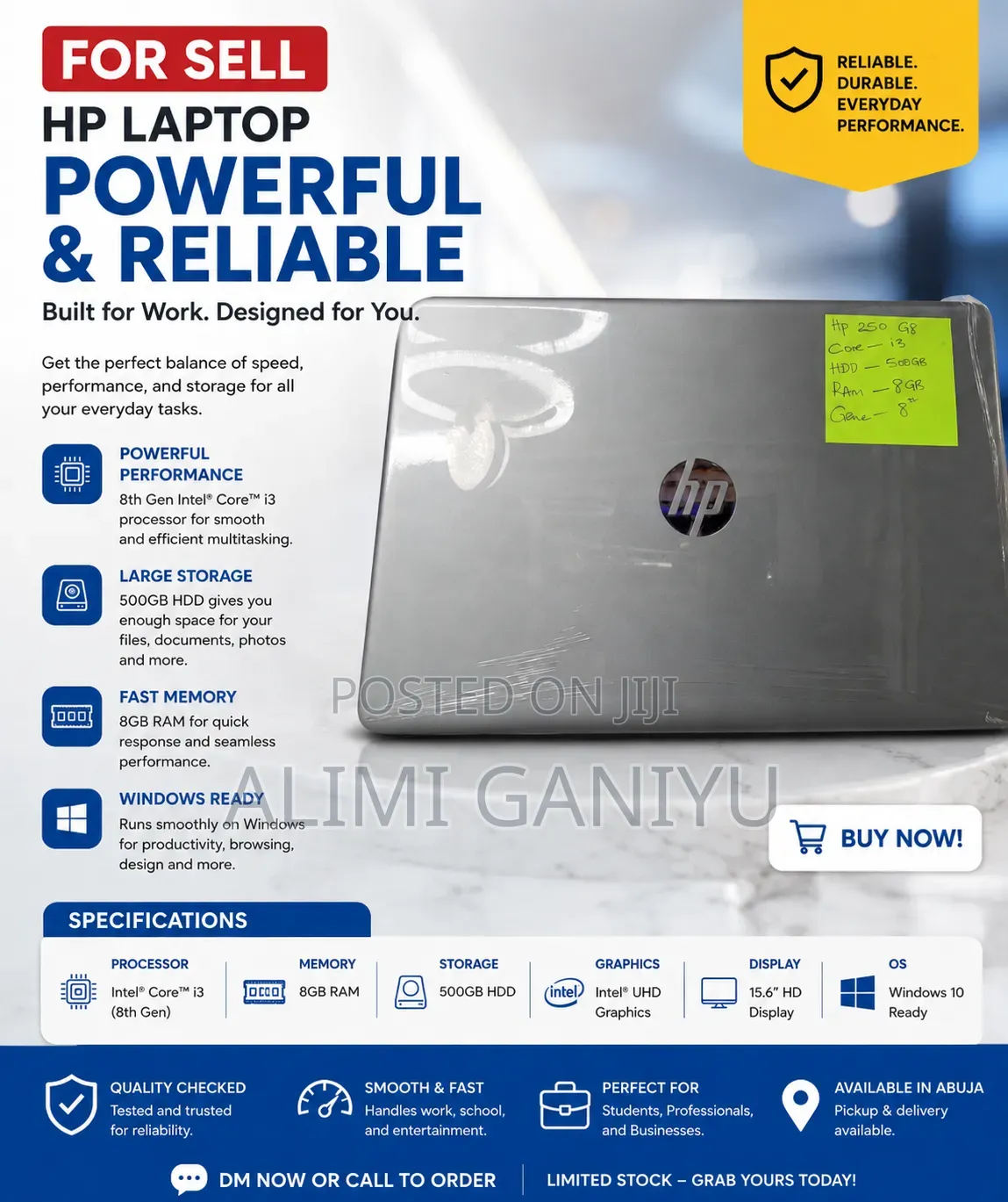 Laptop HP 255 G8 8GB Intel Core 3 HDD 500GB