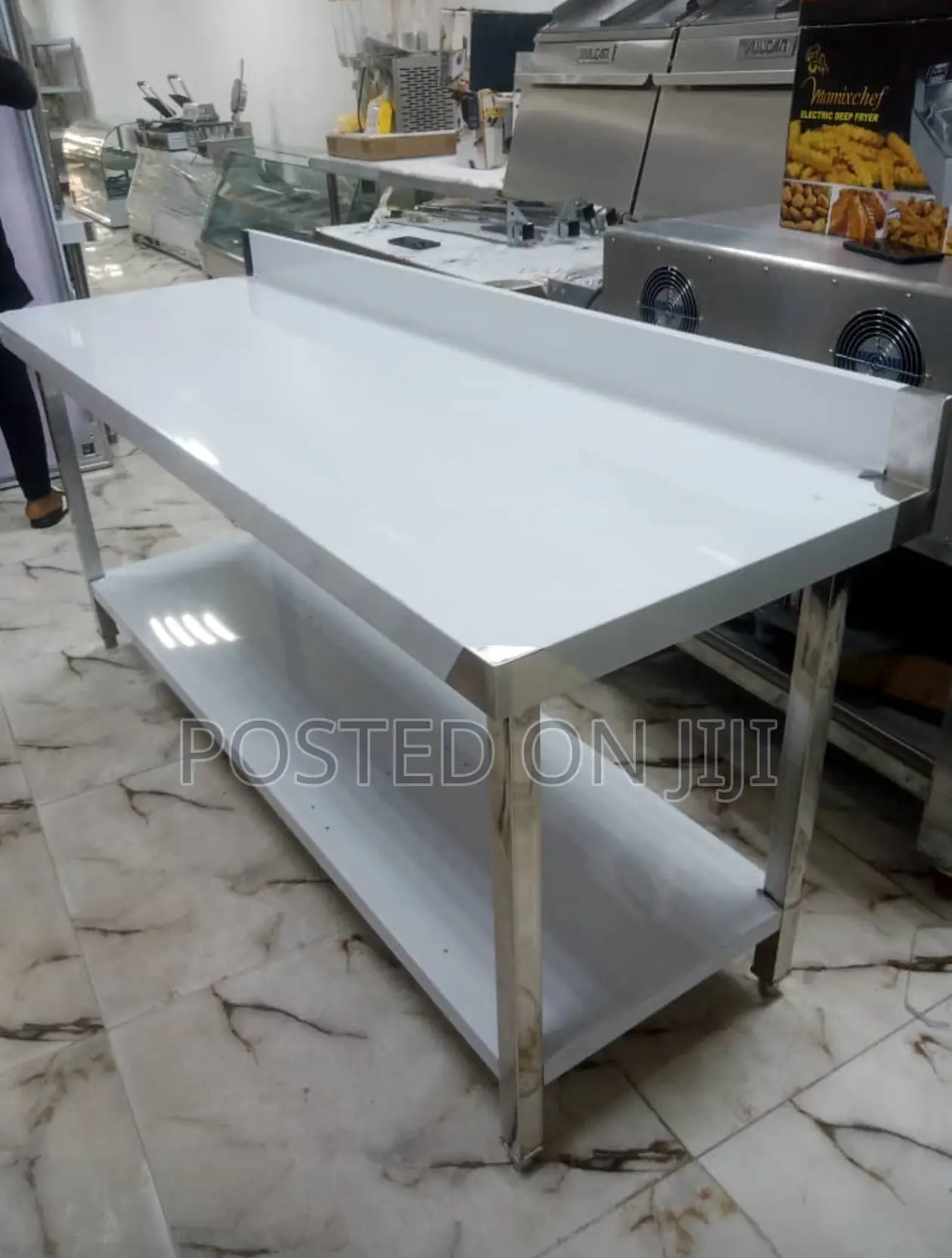 Heavy-Duty 5ft Stainless Steel Work Table With Backsplash