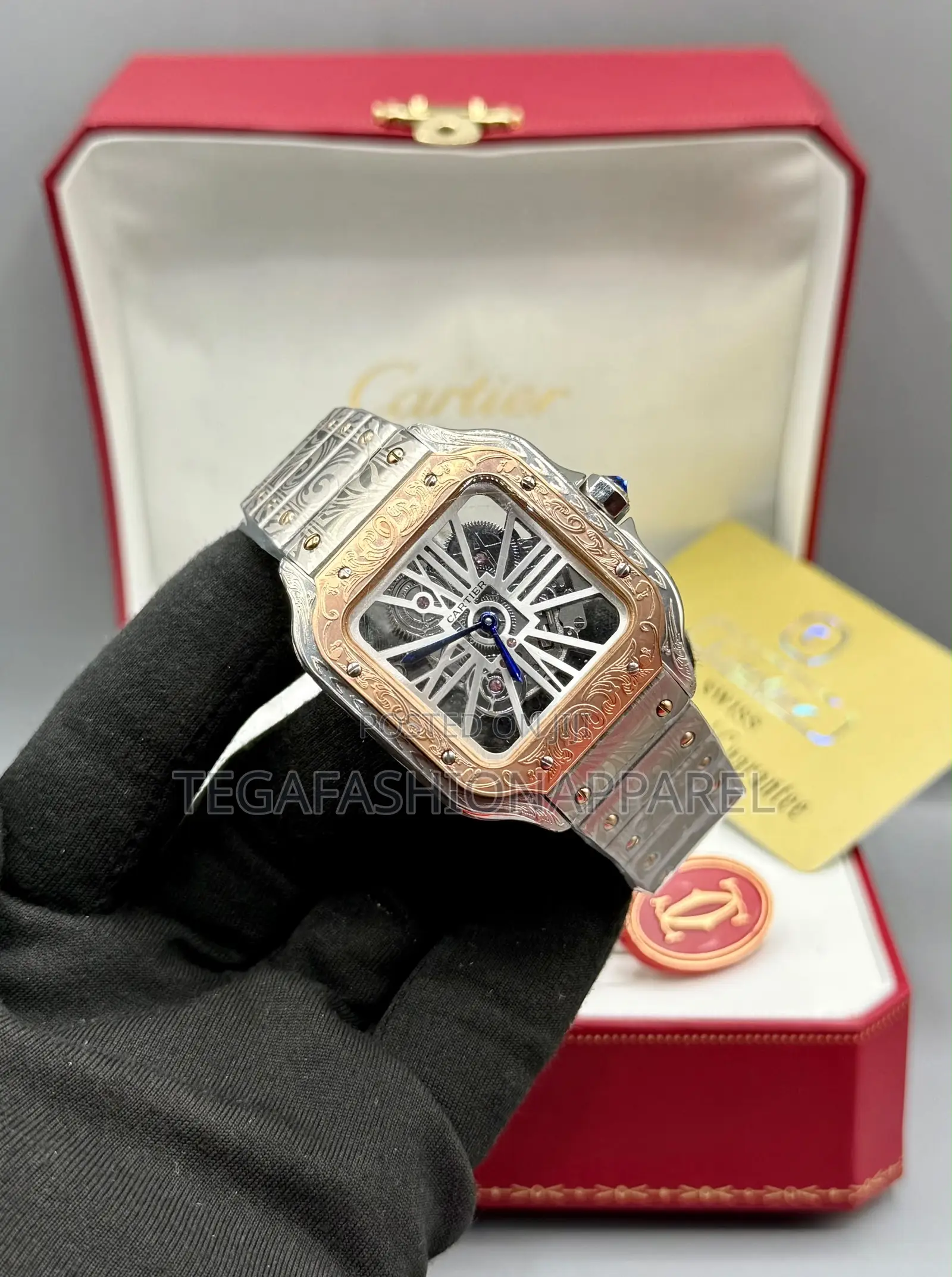 Cartier Skeleton Face Crested Chain Watch