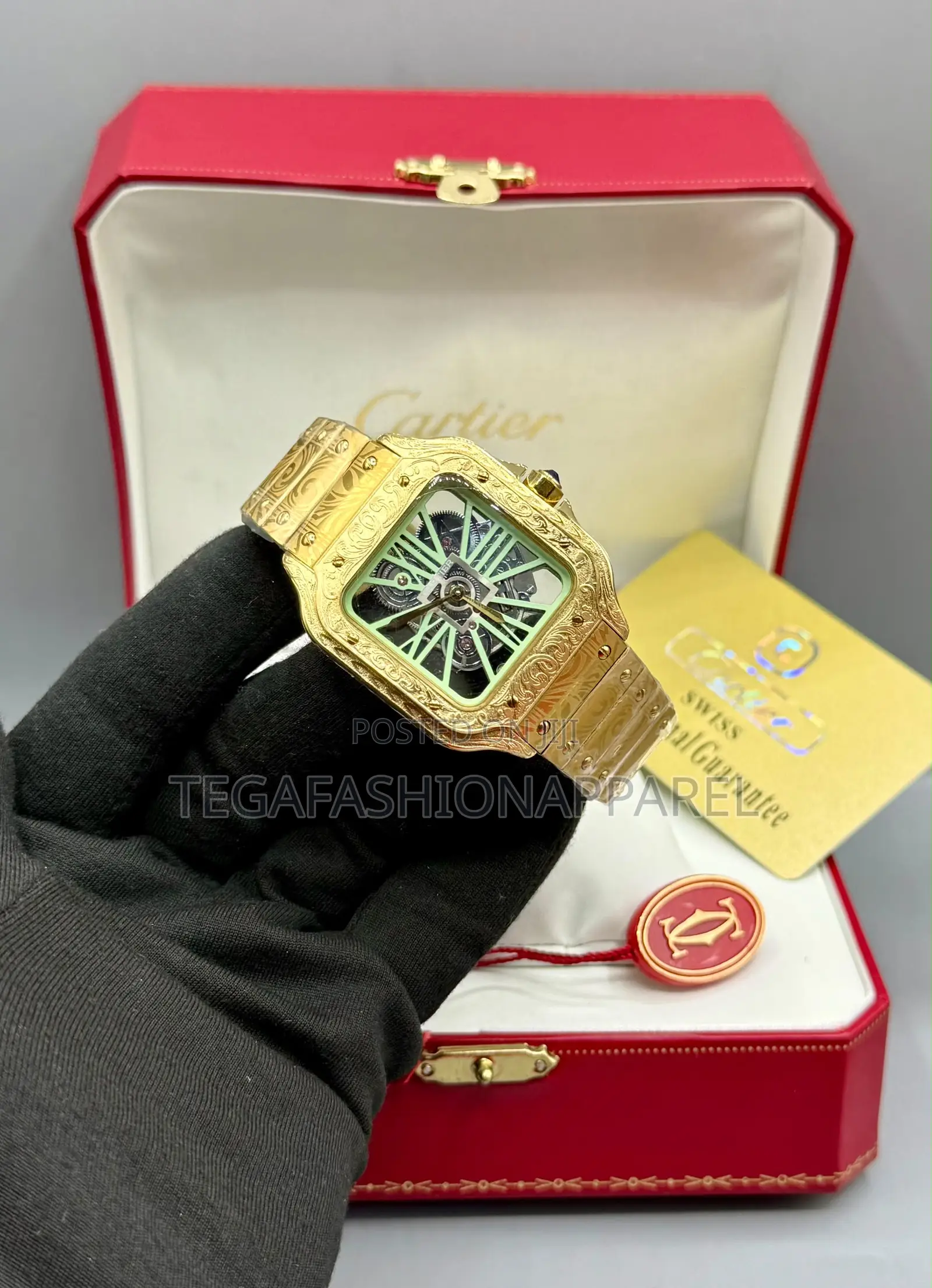 Cartier Skeleton Face Crested Chain Watch