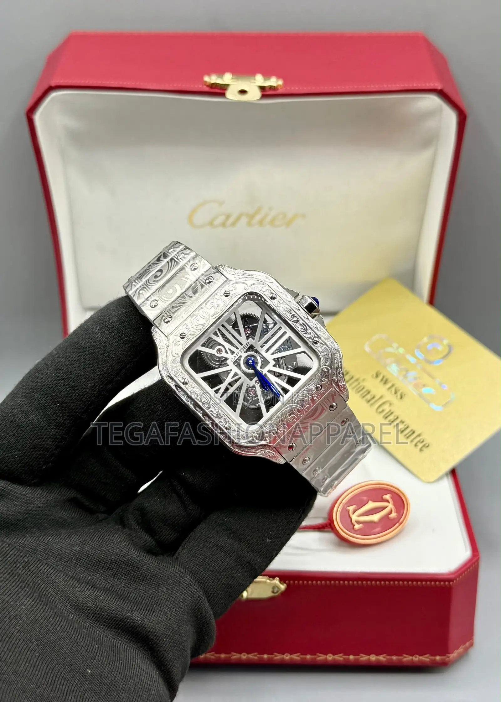 Cartier Skeleton Face Crested Chain Watch