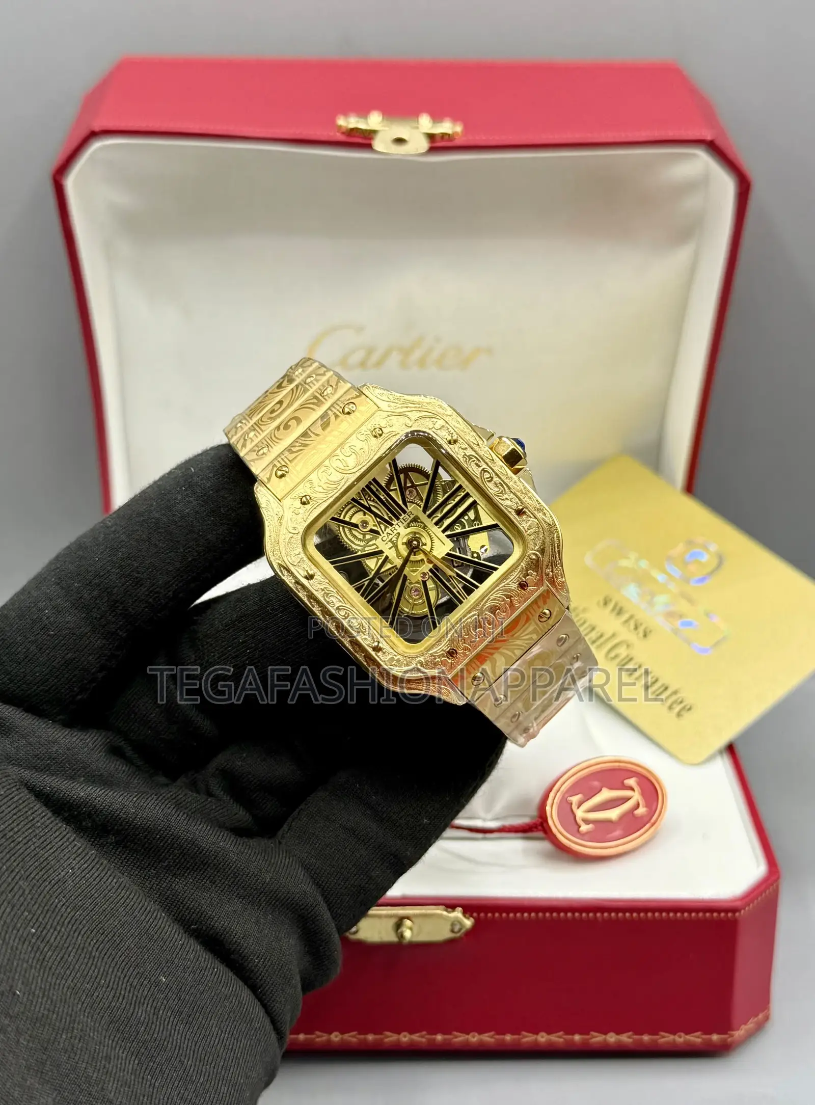Cartier Skeleton Face Crested Chain Watch