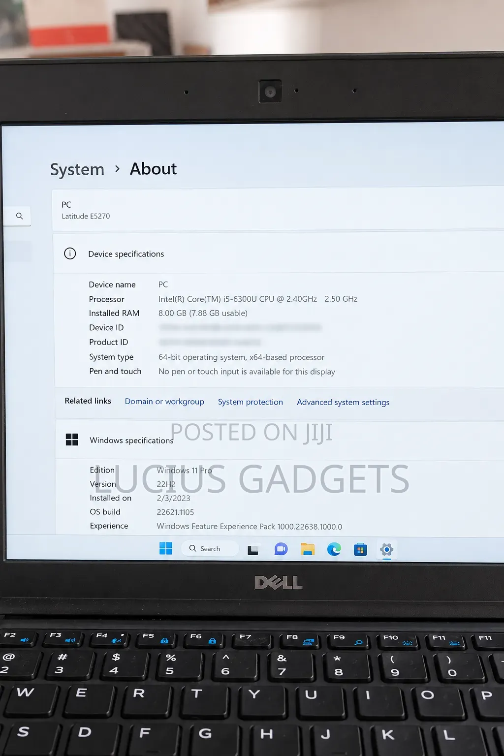 New Laptop Dell Latitude E5270 8GB Intel Core i5 SSD 256GB
