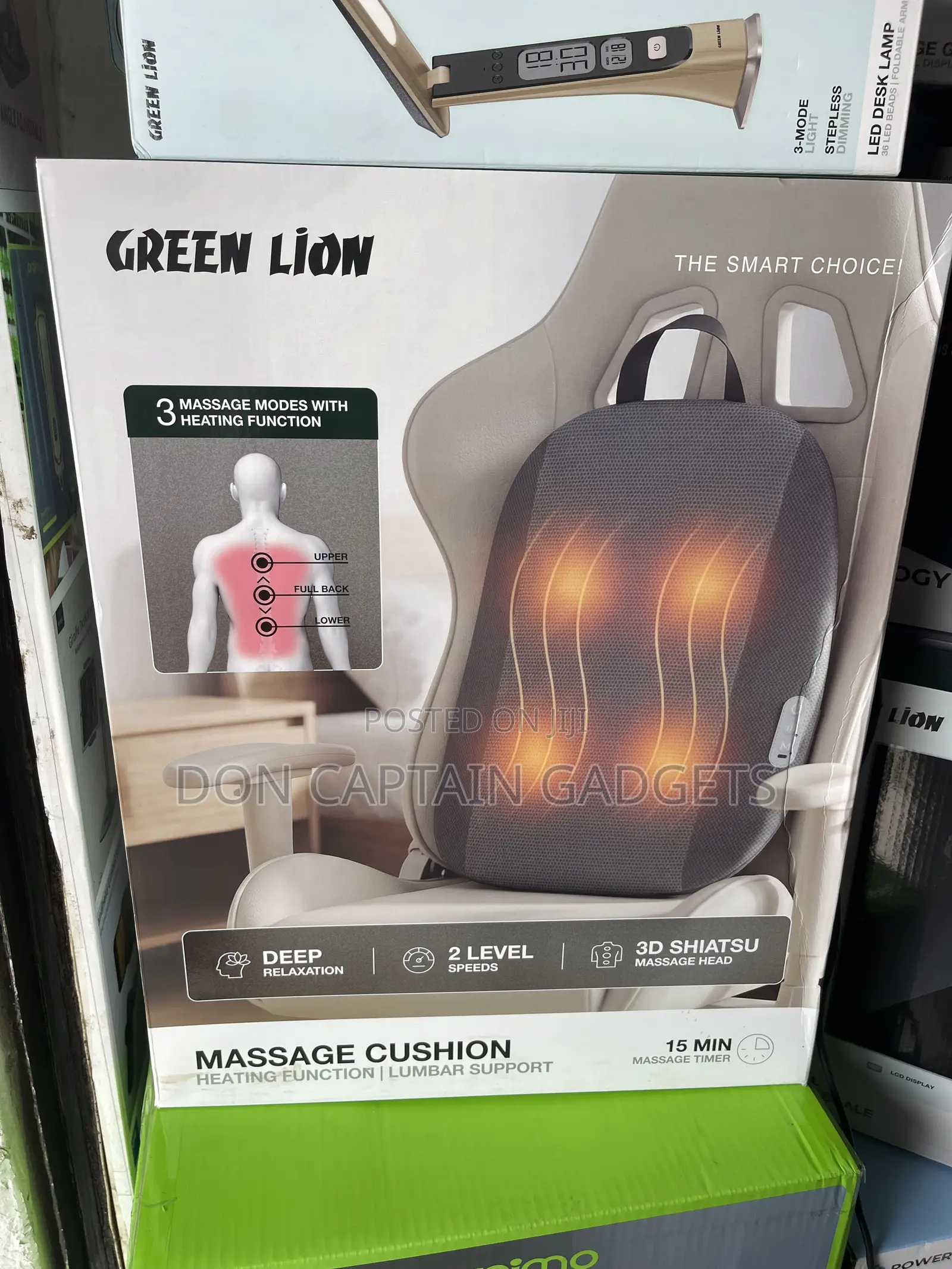 Green Lion Chair Back Massager Cushion ( Lumbar Support )