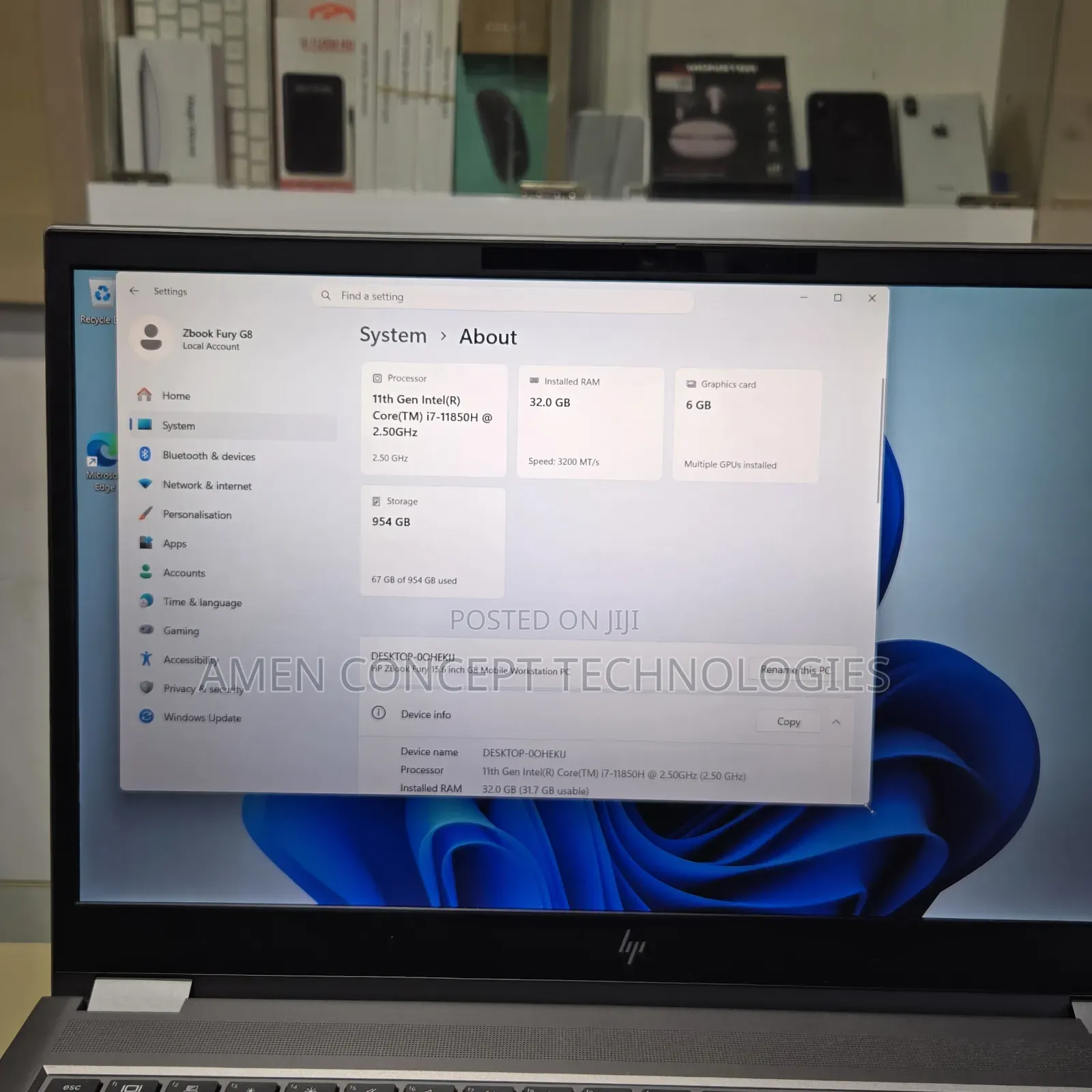 Laptop HP ZBook Fury 15 G8 32GB Intel Core i7 SSD 1T