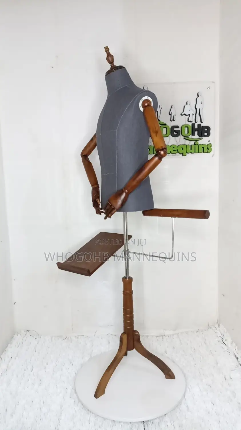 Harry Half Body Wooden Male Mannequin With Trouser Shoe Accessories