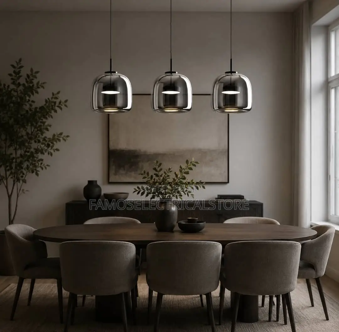 Smoky Dome Pendant Lights (Set of 3)