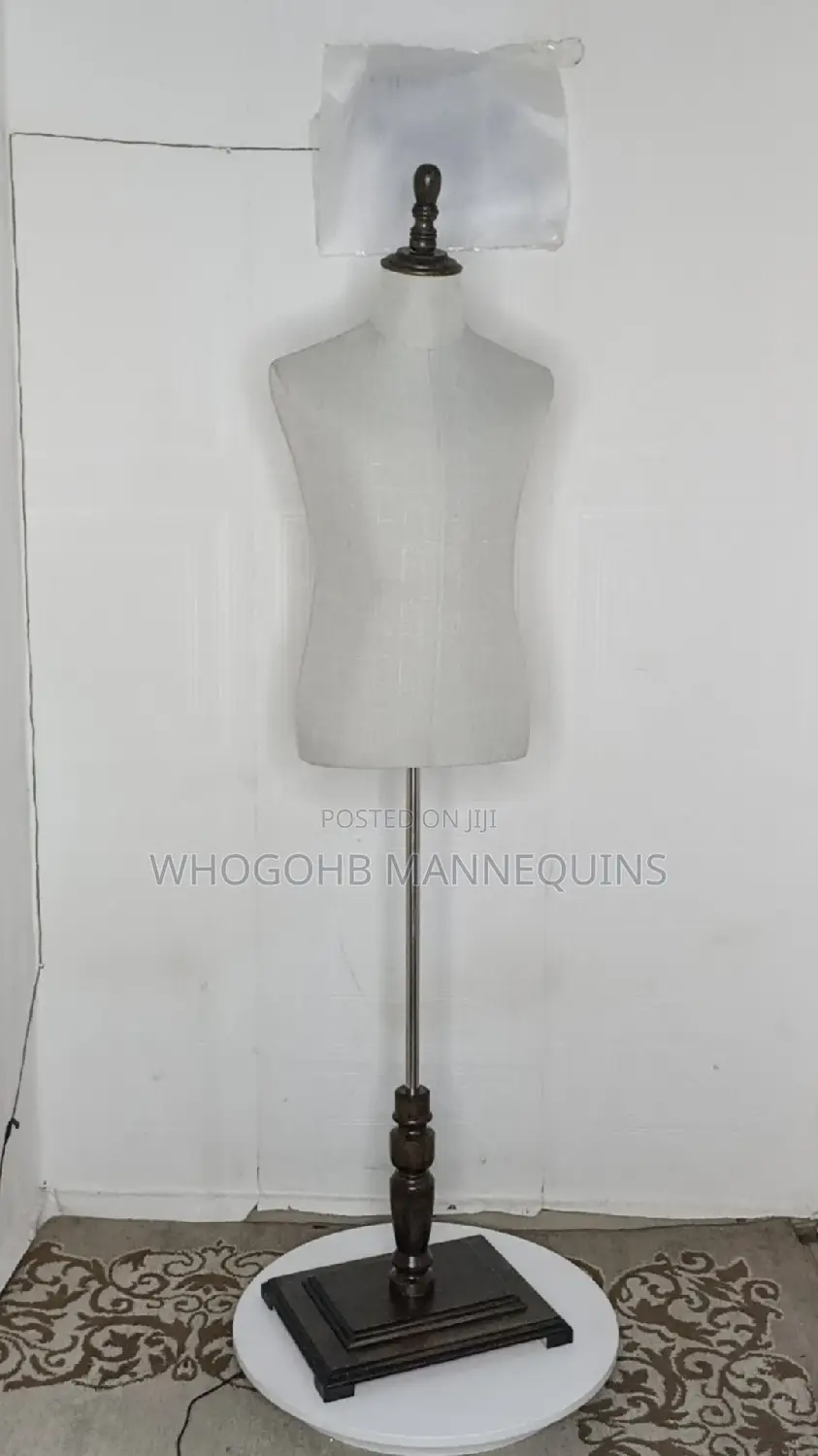 Wooden Half Body Male Dressform Mannequin