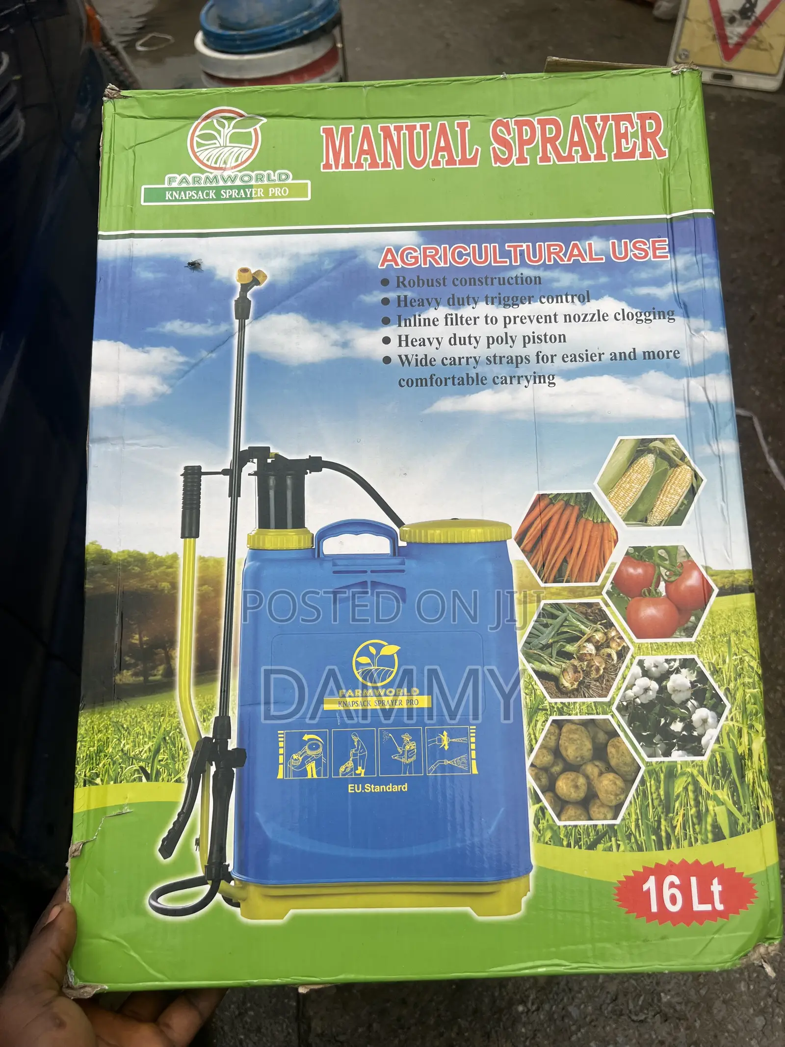 Farmworld Knapsack Sprayer Pro Featuring a 16-Liter Capacity