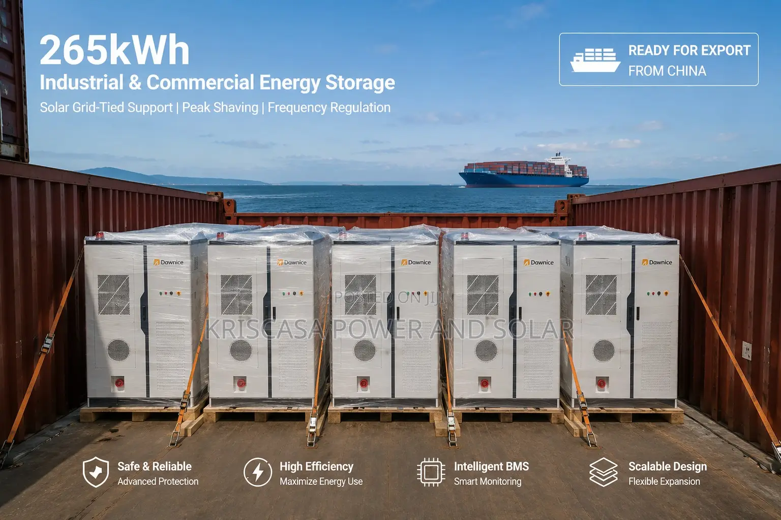 Dawnice 125kw - 265kwh All-in-One Commercial Energy Storage System