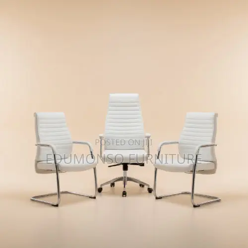 White Executive Swivel 2 Visitor Chair