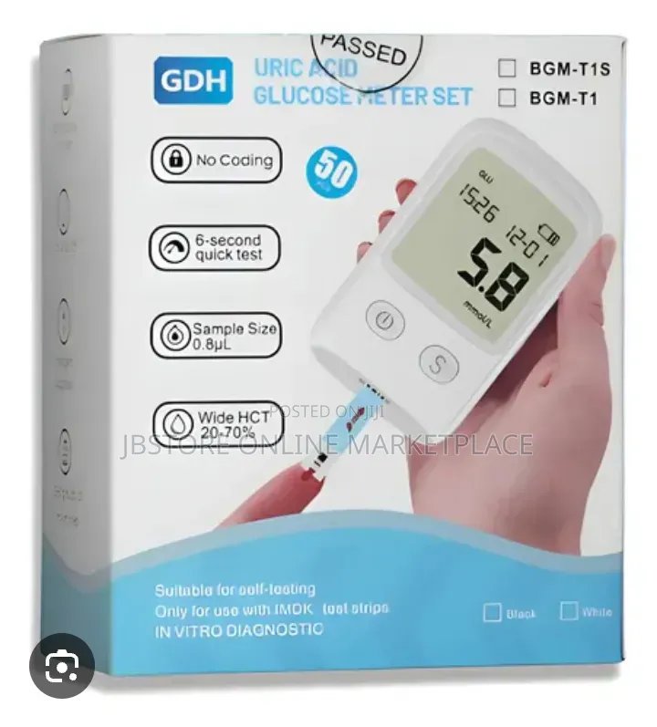 GDH Uric Acid Glucose Meter Monitor for Checking Sugar Level