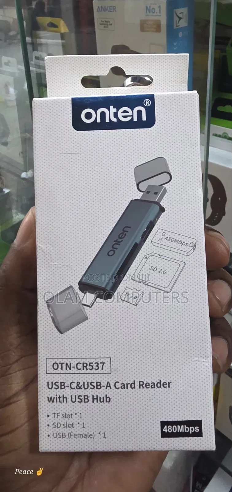 Onten Otn-Cr537 Card Reader and Usb Hub