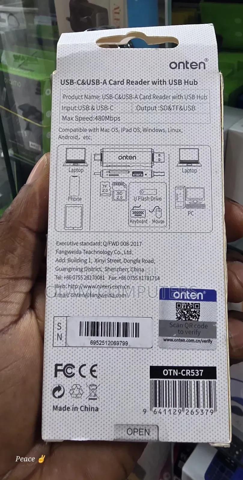 Onten Otn-Cr537 Card Reader and Usb Hub