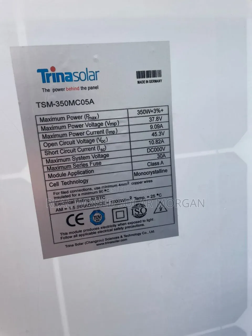 350w Monocrystalline Solar Panel