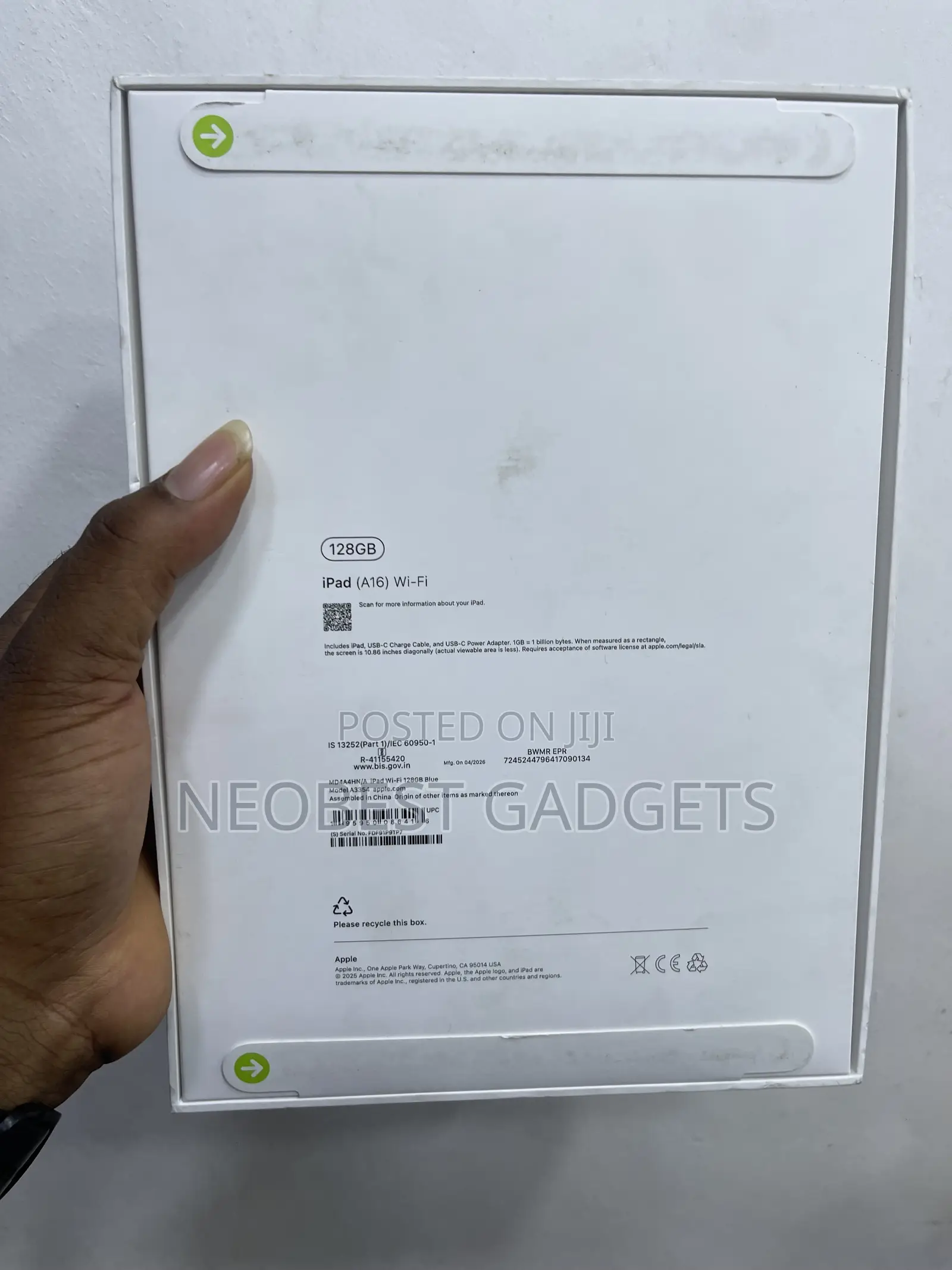 New Apple iPad (2025) 128 GB Blue