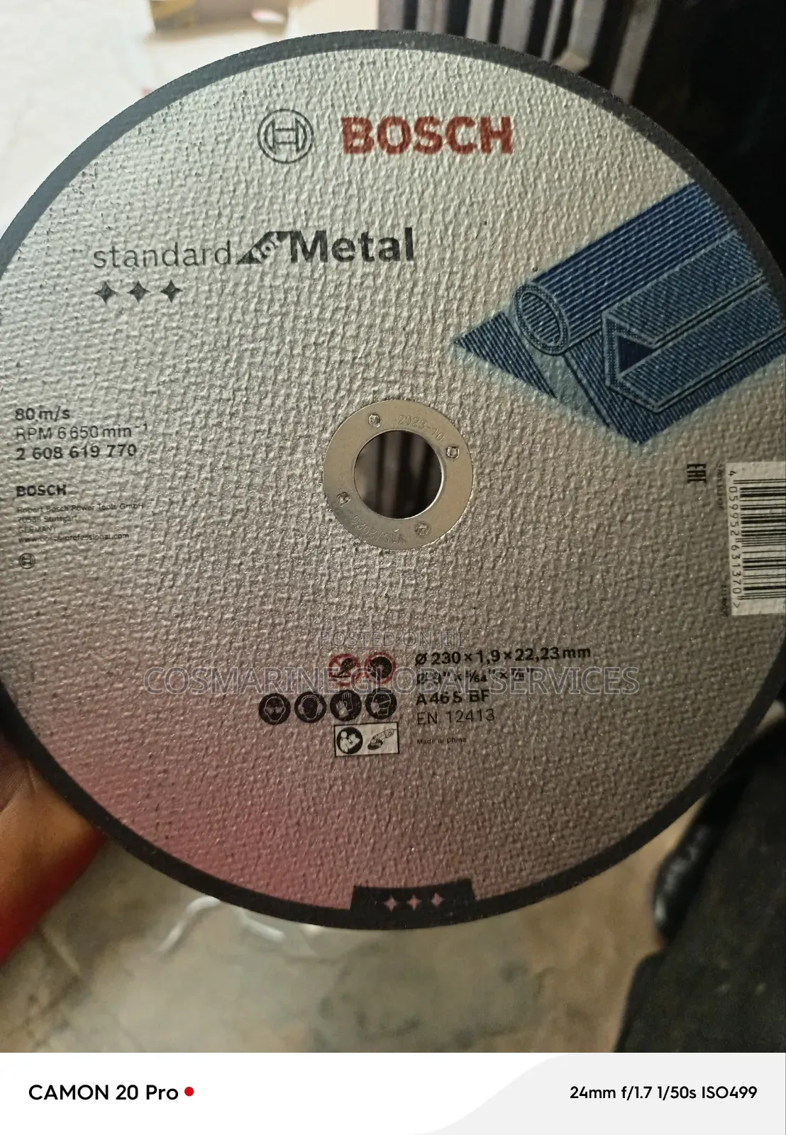 Bosch 230mm Metal Grinding Disc