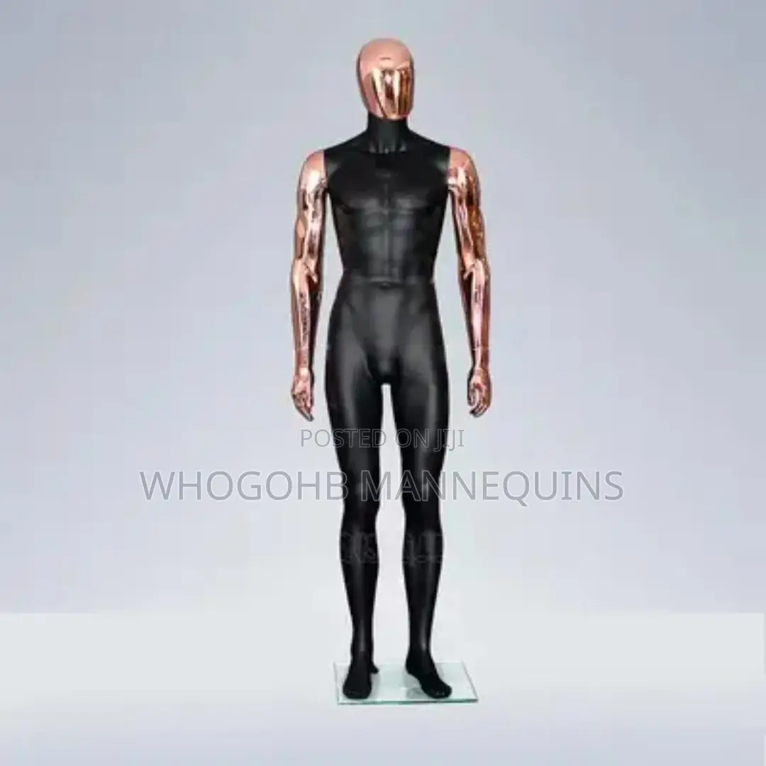 Matte Black Rose Gold Chrome Male Mannequin