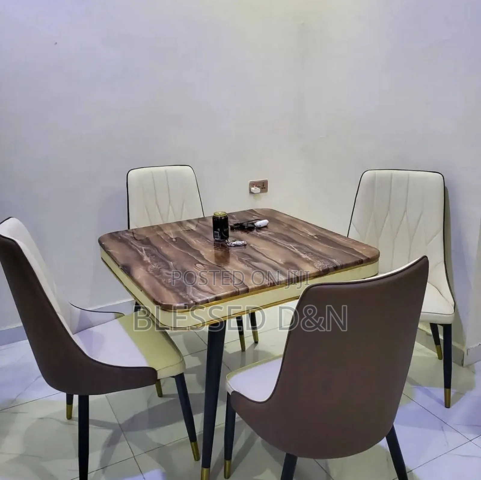 Four Seater Leather Dining