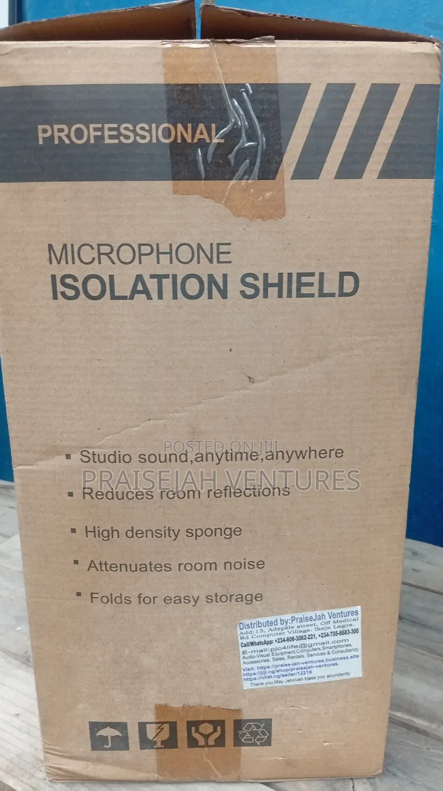 Big Recording Isolation Shield for Studio Noise Reduction