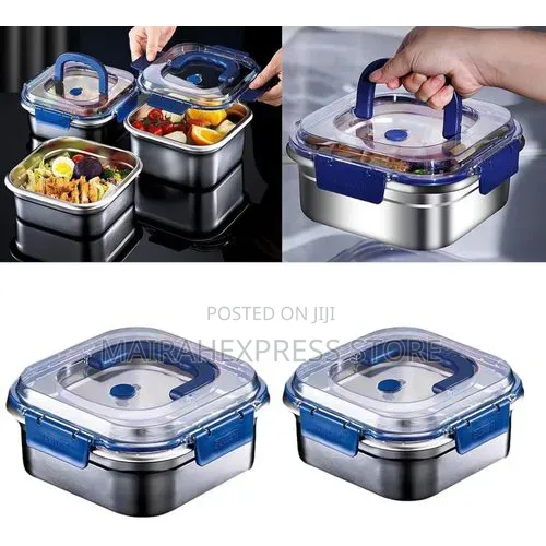 2 Pack Stainless Steel Food Storage Containers Bento Box Atm