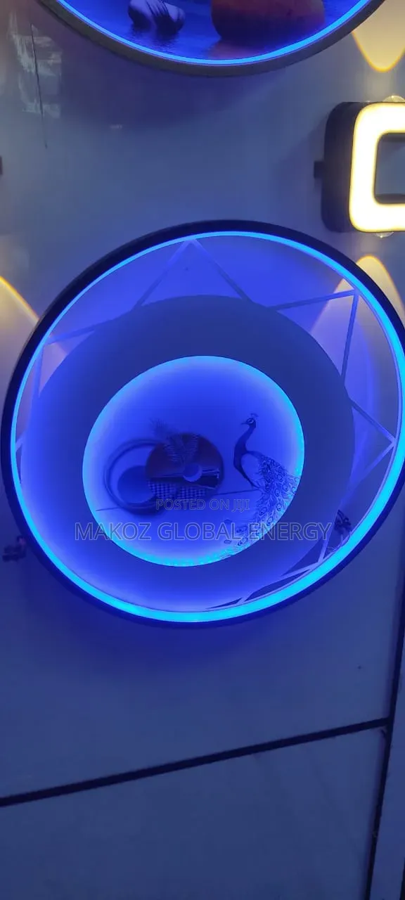 Modern Led Round Peacock Ceiling/Wall Light - Warm White 3d Art