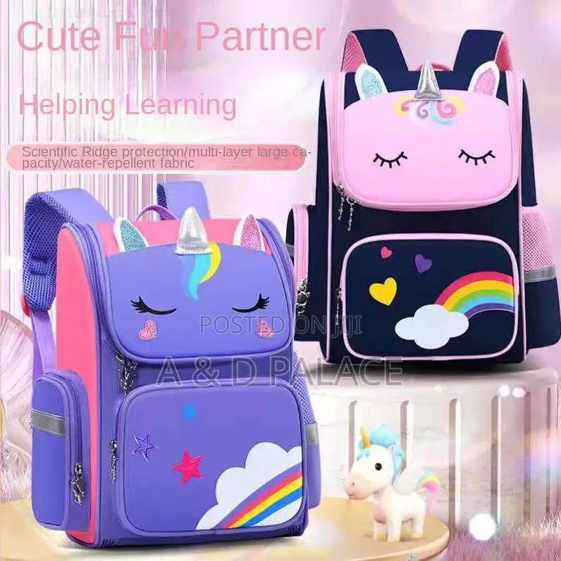High Quality Grade 1-6 Large Capacity Cute Cartoon Logo Backpackschool