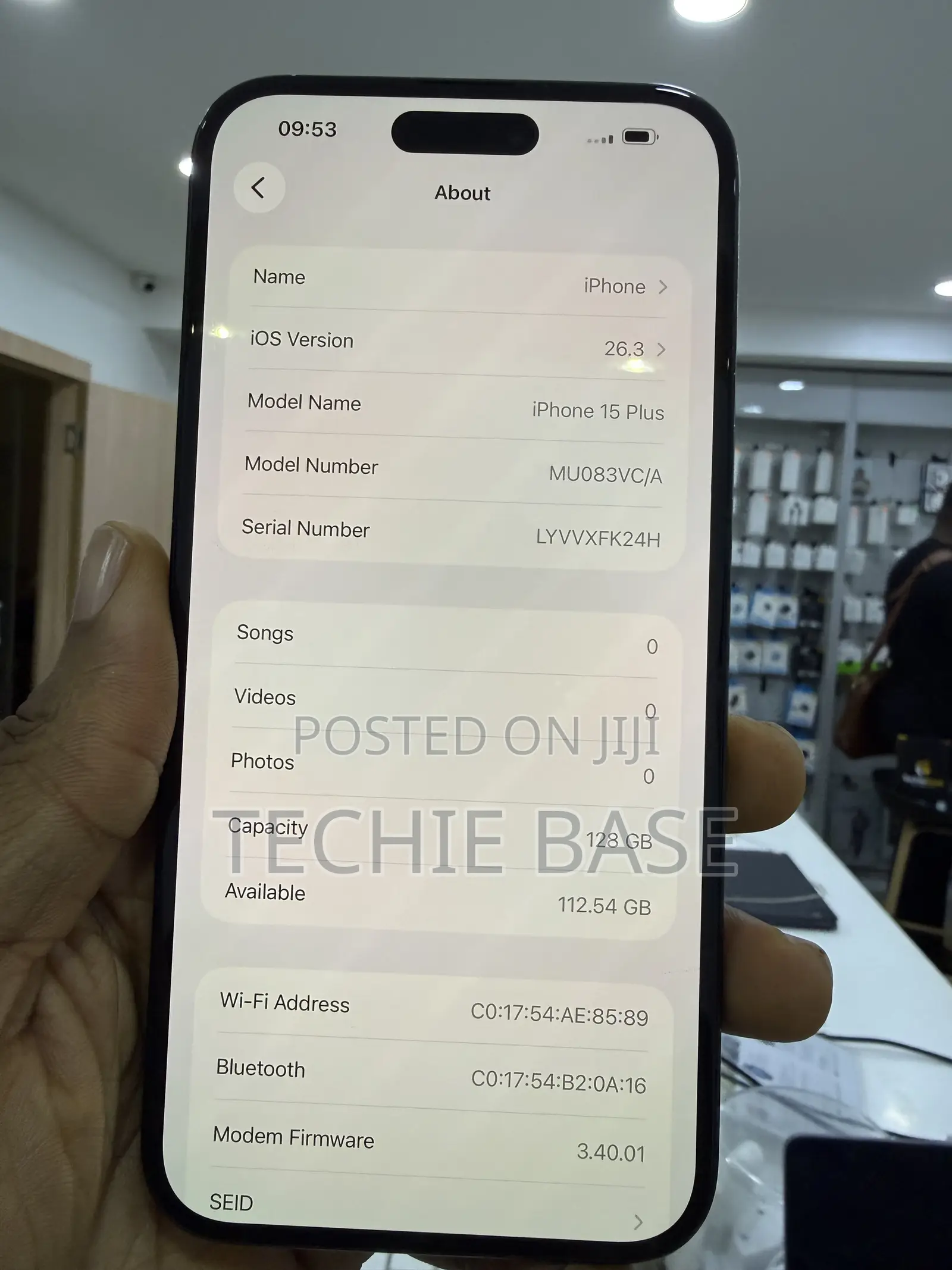 Apple iPhone 15 Plus 128 GB Black