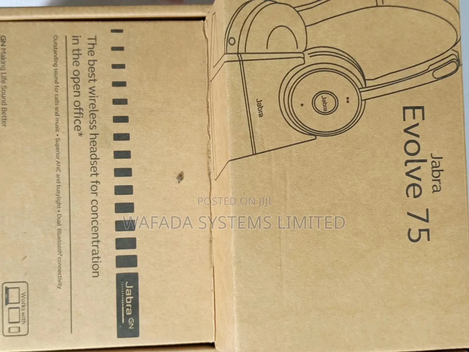 Jabra Evolve 75 Se Wireless Headset, Includes Charging Stand