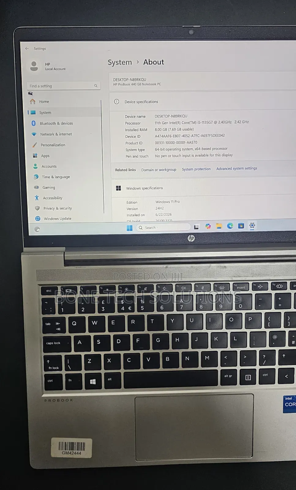 Laptop HP ProBook 440 G8 8GB Intel Core i5 SSD 256GB