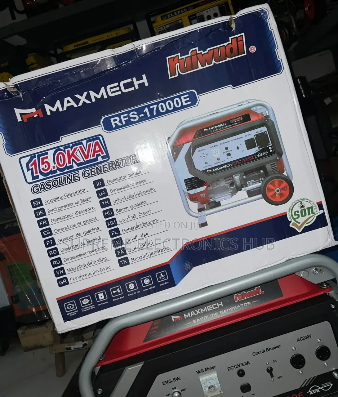 15kva Maxmech Petrol Generator [100% Copper Wire Coil With Warranty]