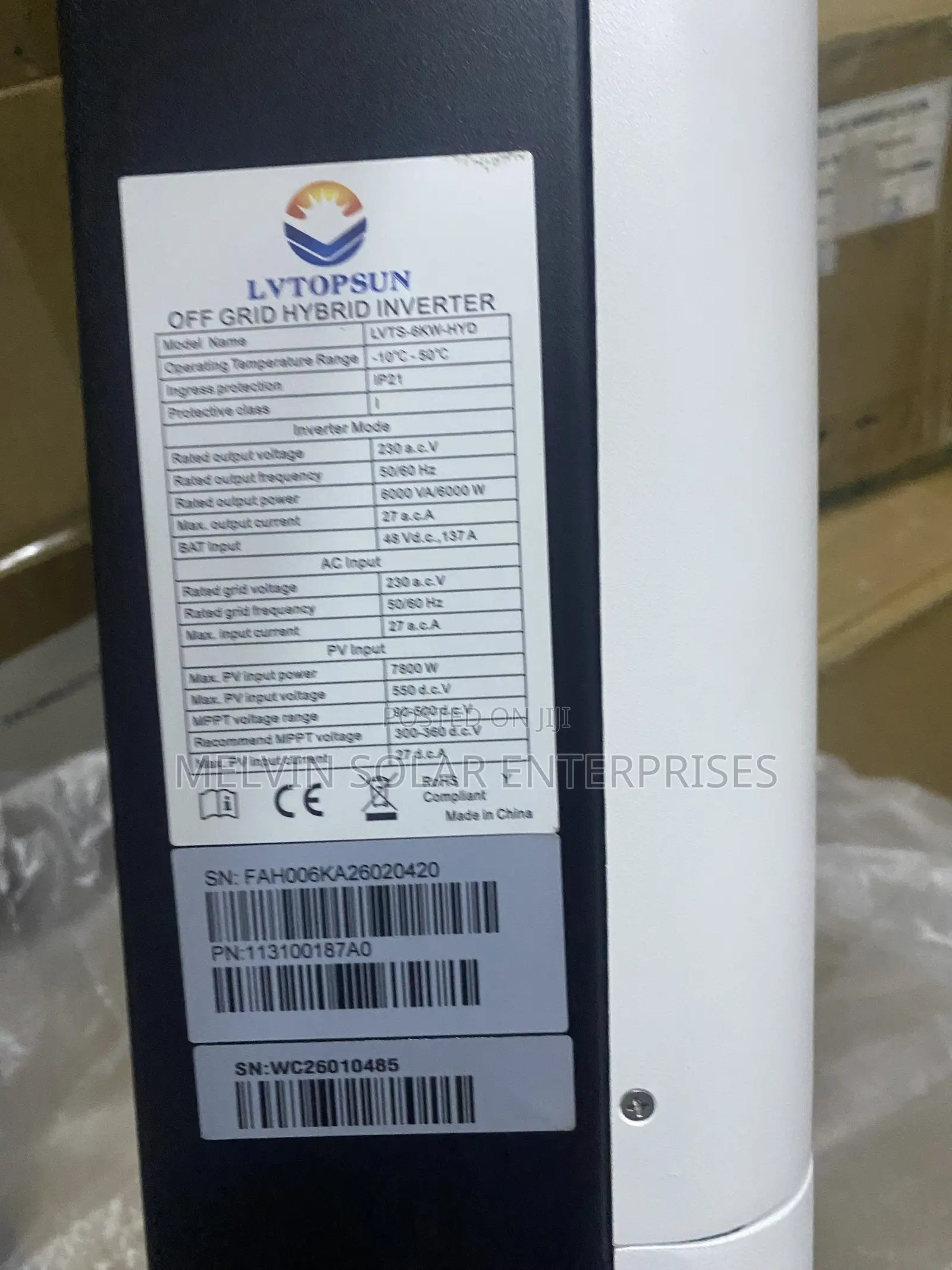 6kw 48v Lvtopsun Hybrid Solar Pure Sine Wave Inverter Available Now