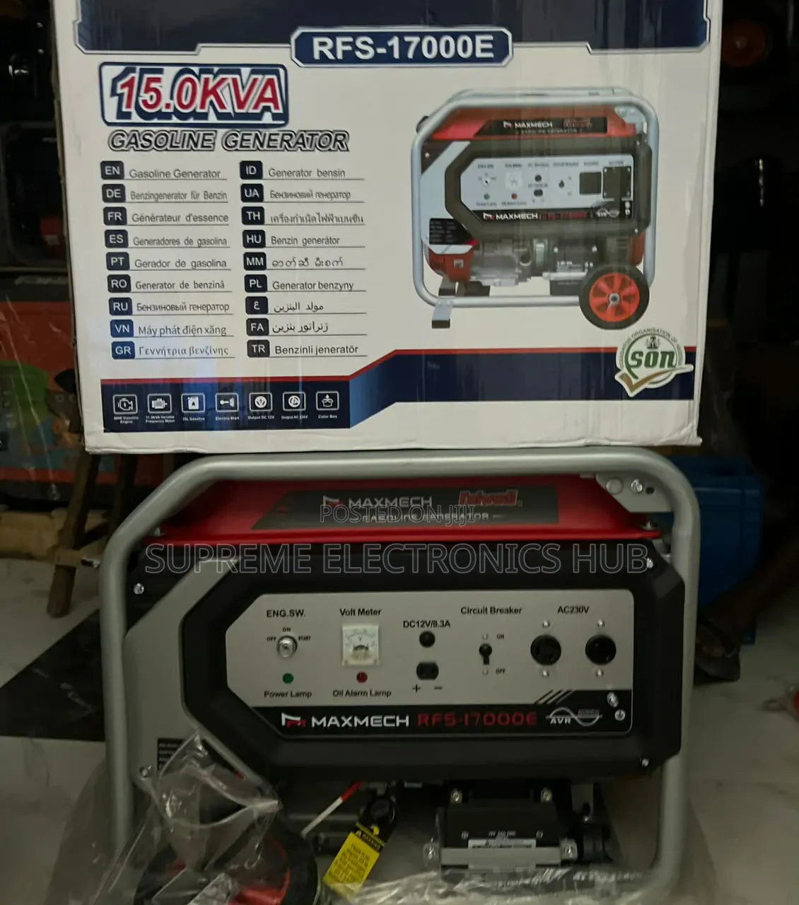 Rfs17000e Maxmech 15kva Super Strong Petrol Generator With Warranty •