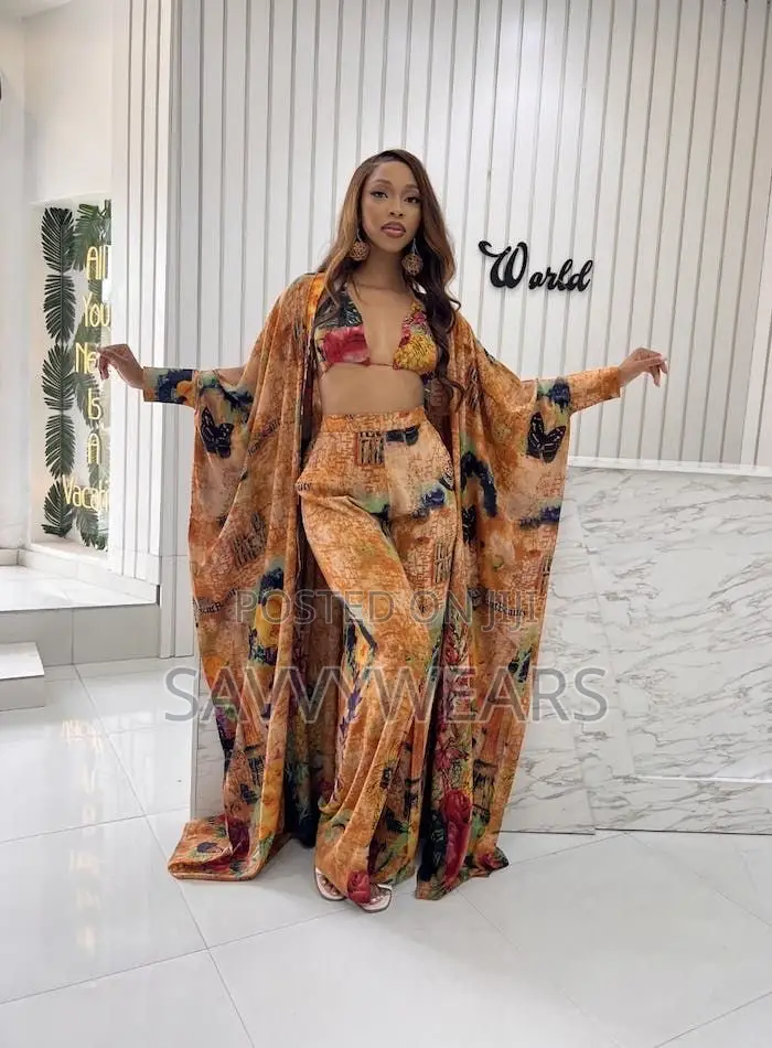 3 in 1 Kimono, Pant and Bra Dress