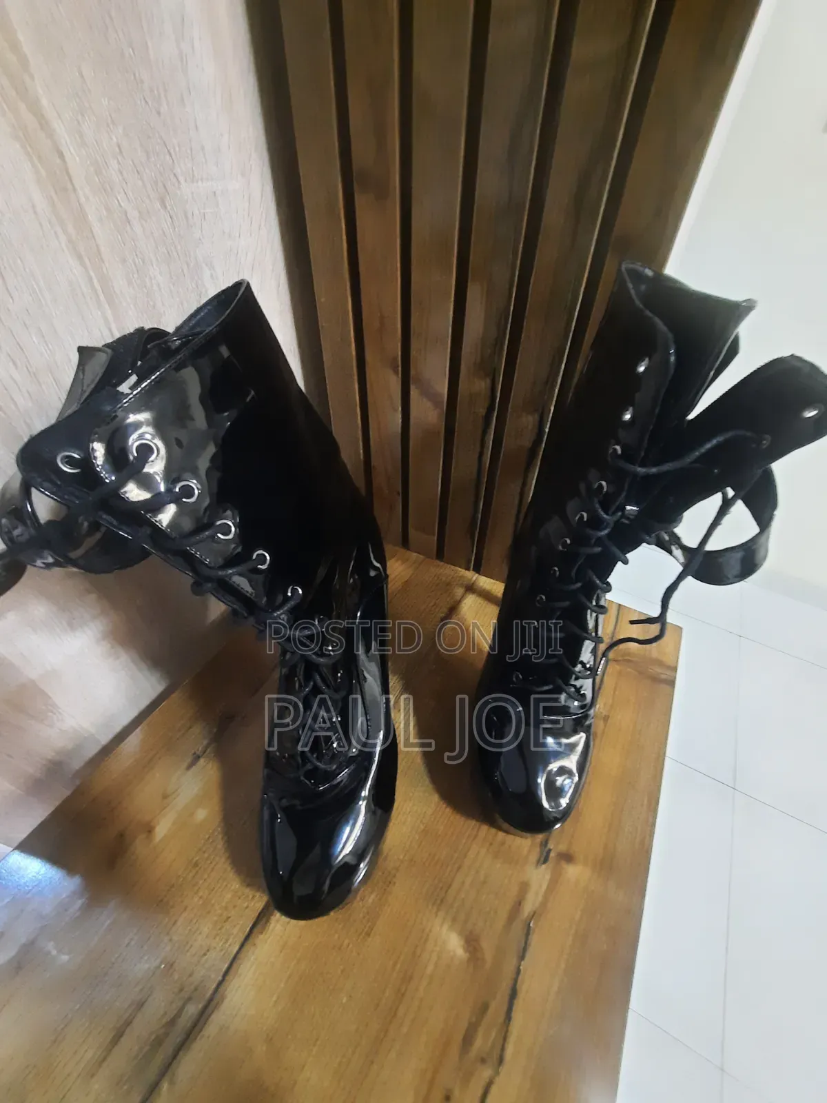 Women High-Heel Lace-Up Platform Ankle Boots (Or Mid-Calf Boots)